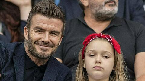 David Beckham lässt Tochter Harper am neunten Geburtstag hochleben.