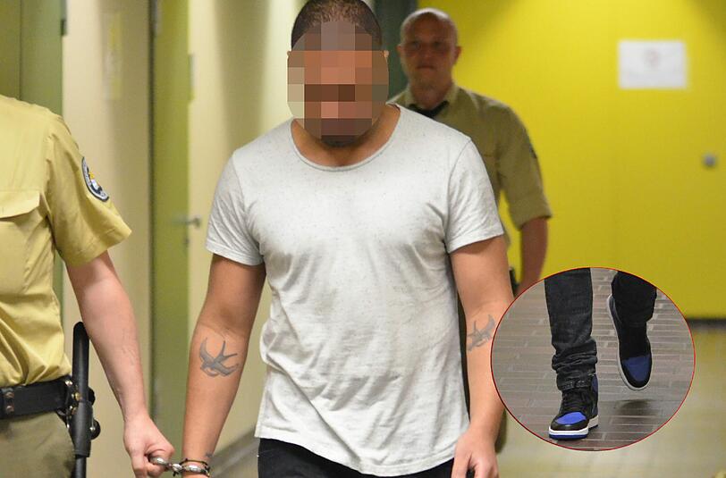 Nico H. (26) wird von einem Justizwachtmeister in neuen Nike-Sportschuhen aus der U-Haft in den Münchner Gerichtssaal geführt. Er ist geständig und will den Schaden wiedergutmachen.