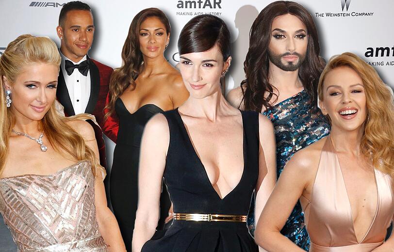 Schaulaufen der Stars in Cannes. Die besten Bilder von der Aids-Gala.