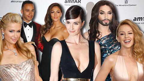 Schaulaufen der Stars in Cannes. Die besten Bilder von der Aids-Gala.