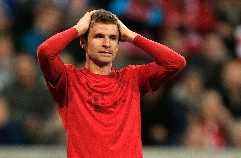 Fassungslos: Thomas Müller beim 1:1 gegen Hoffenheim.