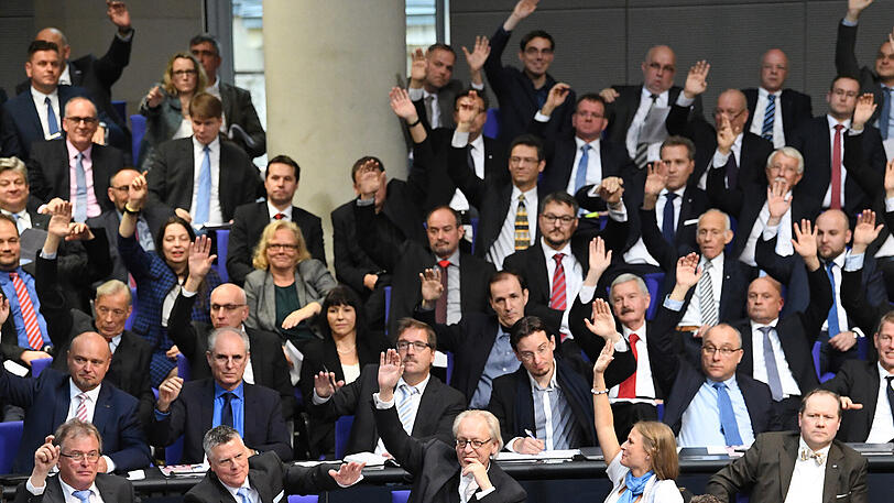 Die AfD-Fraktion im Bundestag. 14 Abgeordnete sind aus Bayern.