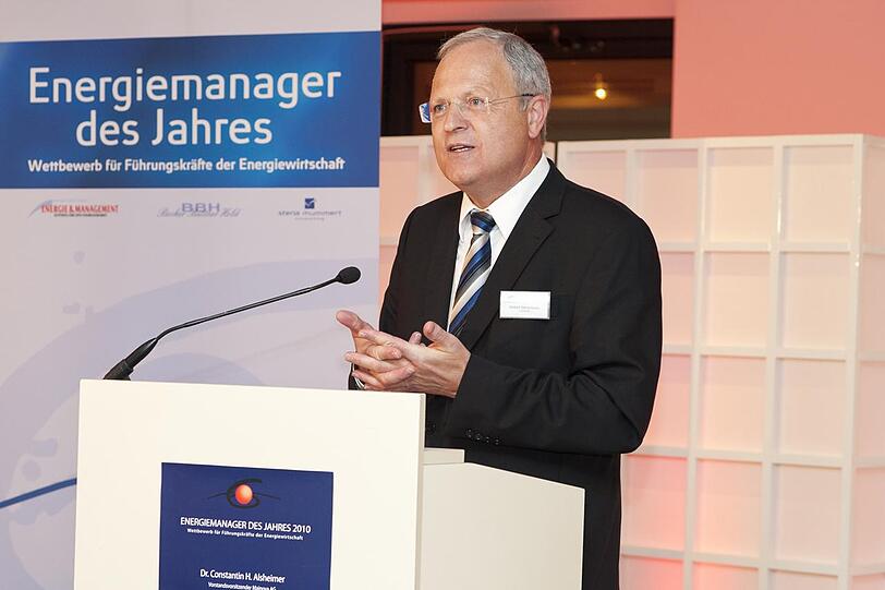 Als &bdquo;Energiemanager des Jahres 2010&ldquo; ausgezeichnet: N-Ergie-Vorstand Herbert Dombrowsky.