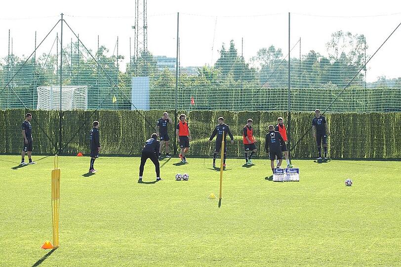 Das erste Training am 21. Januar in Marbella.