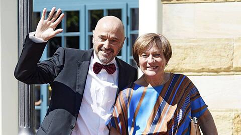Christian Neureuther mit Ehefrau Rosi Mittermaier in Bayreuth