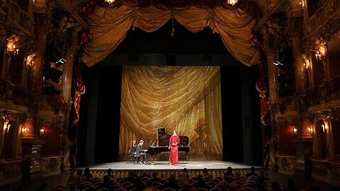 Lise Davidsen und Leif Ove Andsnes im Cuvilliés-Theater.