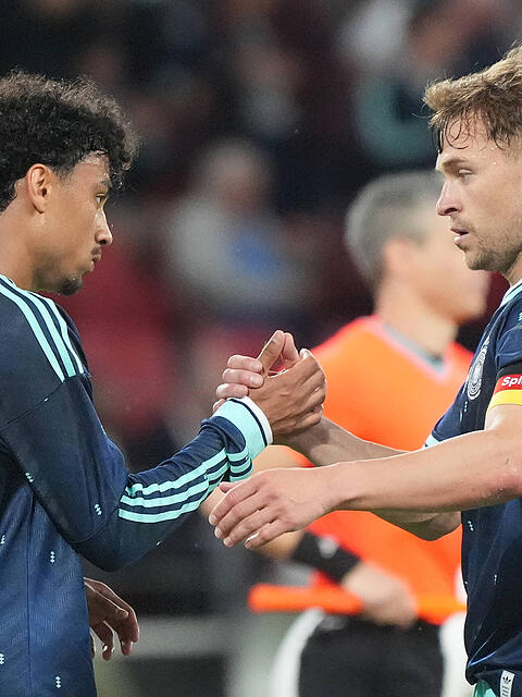 Bald wohl auch beim FC Bayern Teamkollegen: Nathaniel Brown und Joshua Kimmich.