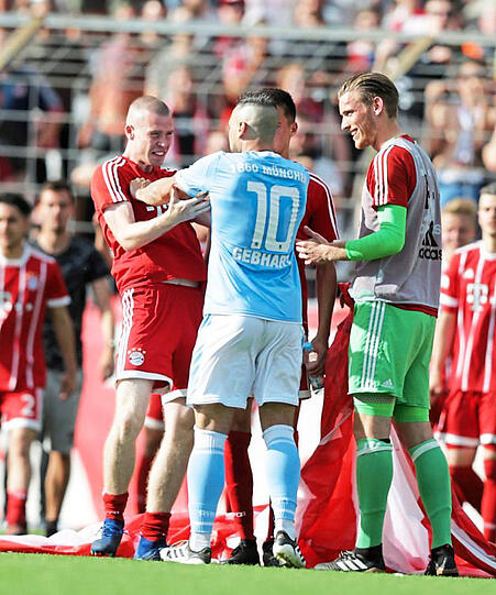 Hitziges Comeback: Löwen-Spielmacher Timo Gebhart (r.).