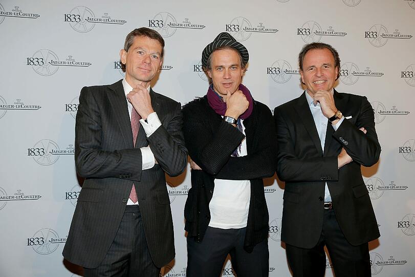 Stephane Belmont (Jaeger-LeCoultre), Ralf Bauer und Jürgen Bestian (Jaeger-LeCoultre) (v.li.)