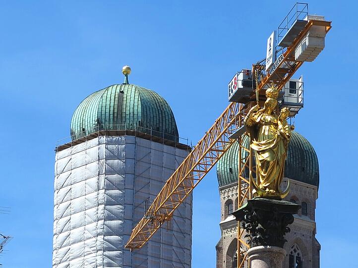 So hoch oben wird hier gewerkelt.