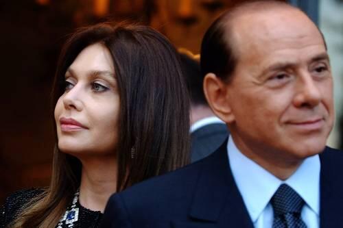 Schauen sich nicht mehr an: Silvio Berlusconi und seine Noch-Ehefrau Veronica Lario.