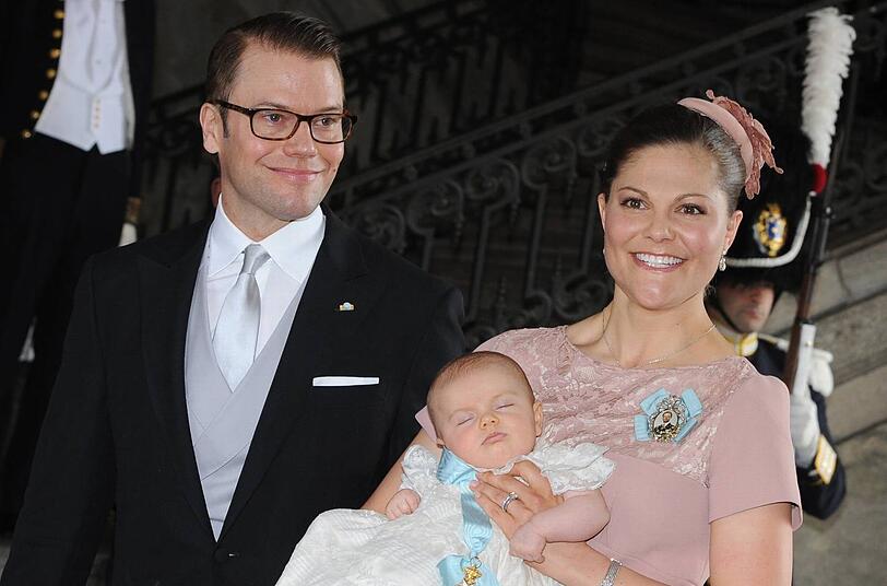 Eine glückliche Familie: Prinz Daniel, die kleine Estelle und Schwedens künftige Königin Victoria.
