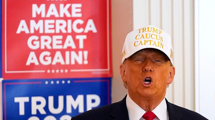 Bei der ersten Vorwahl der Republikaner in Iowa hatte Donald Trump einen klaren Sieg eingefahren.