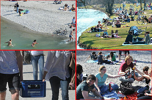 Am Samstag passte das Wetter dafür so richtig. Ein Streifzug durch einen perfekten Frühlingstag in München - und an anderen Orten.