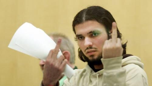 Der Angeklagte Youssef El Hajdib in Düsseldorf. Der Angeklagte Youssef El Hajdib in Düsseldorf.