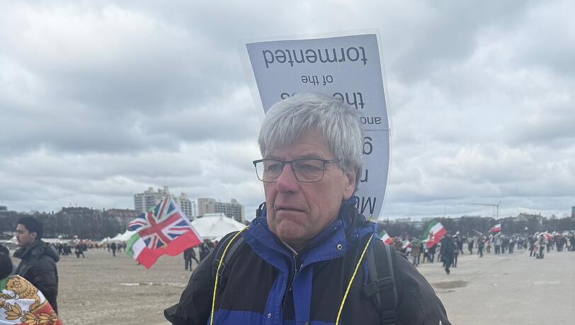 J&uuml;rgen Stauffert ist extra aus Heilbronn angereist.