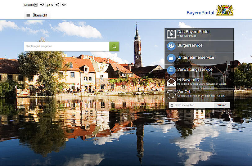 So sieht es aus das Bayernportal