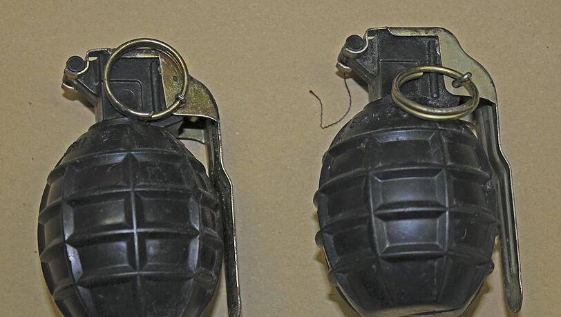 Handgranten ähnlich diesen Typs hat ein Jäger in der Nähe von Landshut gefunden Handgranten ähnlich diesen Typs hat ein Jäger in der Nähe von Landshut gefunden