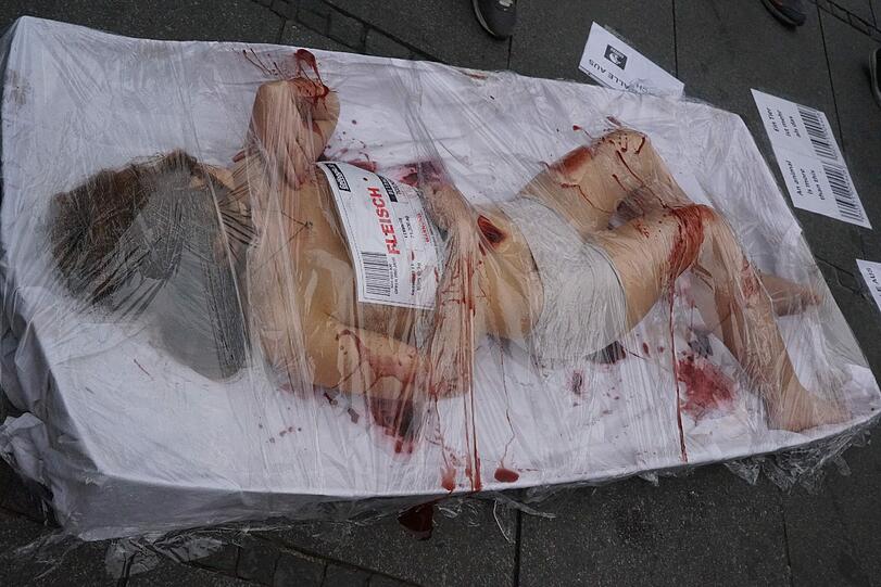 Die Bilder vom Nackt-Protest am Stachus.