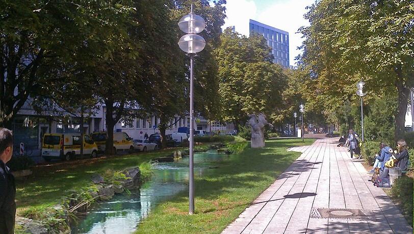 Im Herzog-Wilhelm-Park könnte der Stadtbach wieder freigelegt werden. Im Herzog-Wilhelm-Park könnte der Stadtbach wieder freigelegt werden.