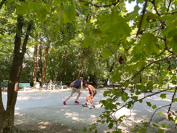Der Leopoldpark nördlich der Kunstakademie liegt bereits auf Schwabinger Flur – und ist eine echte Freizeit-Oase. Der Leopoldpark nördlich der Kunstakademie liegt bereits auf Schwabinger Flur – und ist eine echte Freizeit-Oase.
