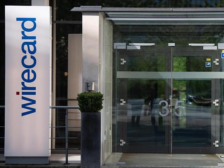 Der Eingang der Firmenzentrale des Zahlungsdienstleisters Wirecard in Aschheim.