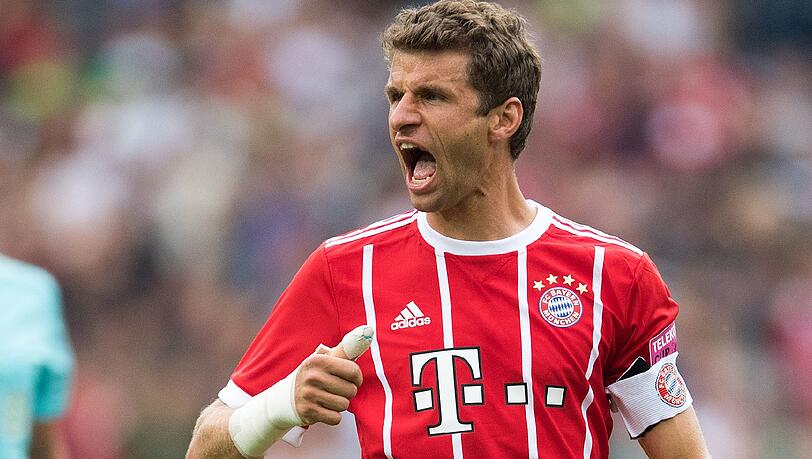 Matchwinner im Borussia-Park in Mönchengladbach: Thomas Müller Matchwinner im Borussia-Park in Mönchengladbach: Thomas Müller