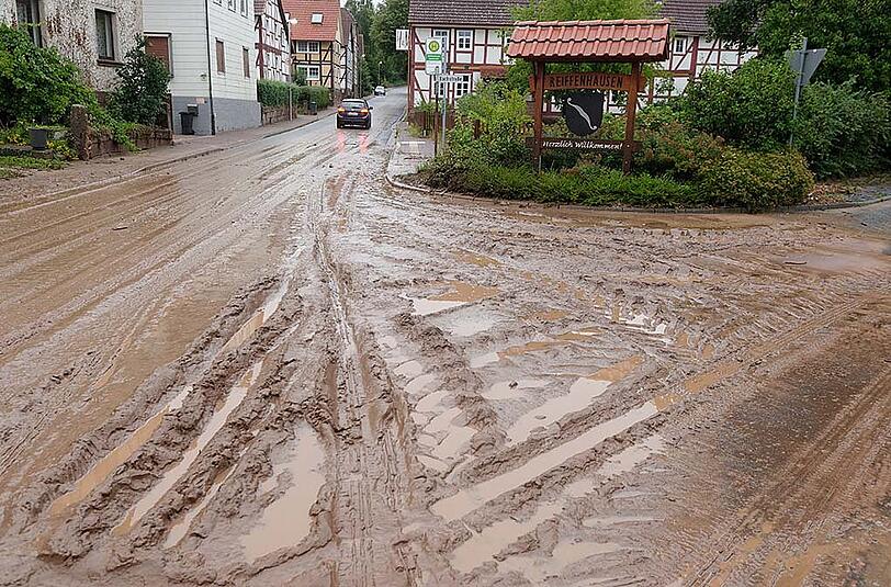 Reiffenhausen unter Wasser (17.08.).