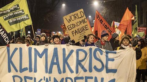 Demonstranten protestieren in Zürich gegen das Weltwirtschaftsforum (WEF).