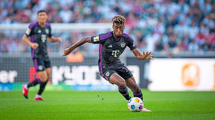 Nach muskulären Problemen wieder im Mannschaftstraining des FC Bayern: Kingsley Coman.
