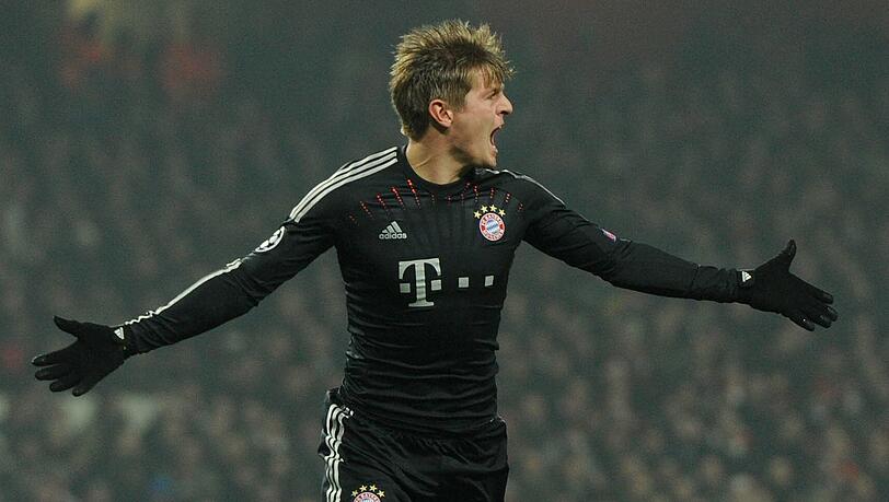 So sehen Sieger aus: Toni Kroos bejubelt seinen Treffer zum 1:0 beim 3:1 der Bayern in London gegen Arsenal. So sehen Sieger aus: Toni Kroos bejubelt seinen Treffer zum 1:0 beim 3:1 der Bayern in London gegen Arsenal.