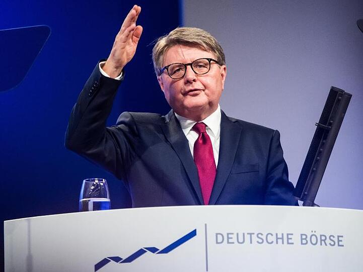 Deutsche-Börse-Chef Theodor Weimer spricht auf der Hauptversammlung des Unternehmens in Frankfurt am Main.