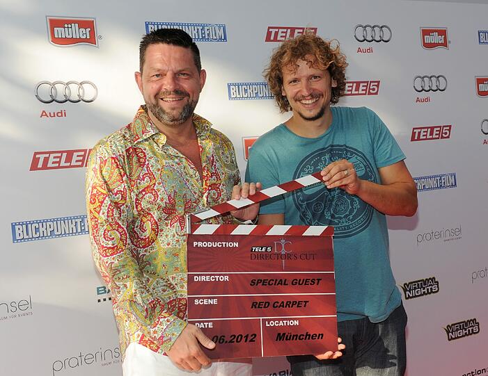 Kai Blasberg, Geschäftsführer von Tele 5 (l) und der Regisseur Marcus H. Rosenmüller