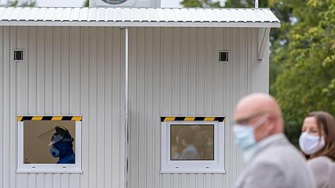 Ein Test-Container auf dem Werksgelände in Wolfsburg.