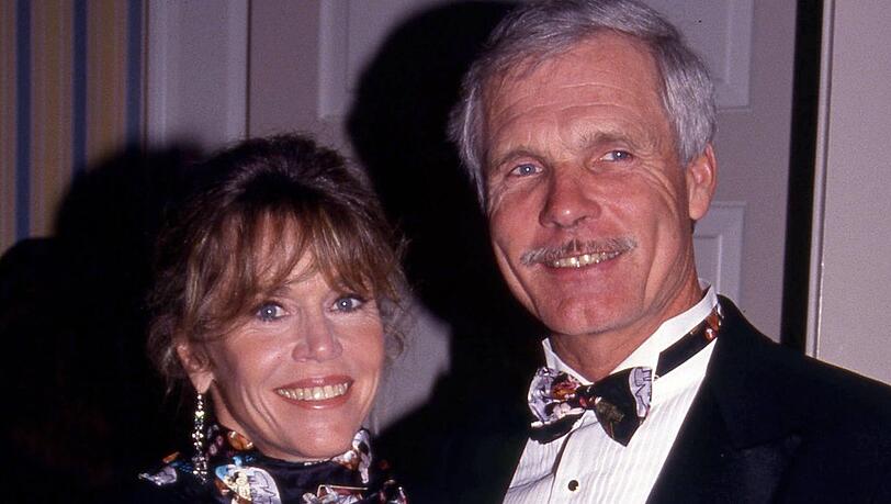 Er war ihr dritter und bislang letzter Ehemann: Jane Fonda und Ted Turner - hier 1996 - waren bis 2001 verheiratet und hatten auch danach noch eine enge Verbindung.