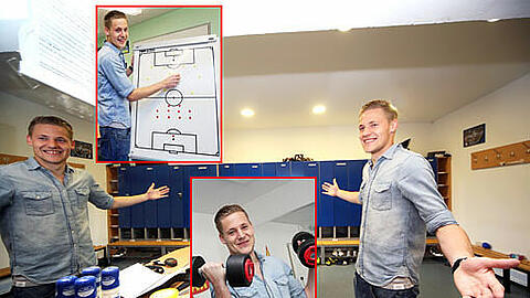 Hereinspaziert: Die U-21-Löwen haben ihre Kabine für die Abendzeitung geöffnet.
