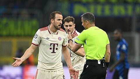 Vor einem Jahr in Mailand: Harry Kane diskutiert mit Schiedsrichter Slavko Vinčić. (Archivbild)