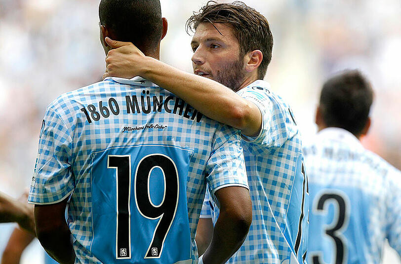 Wieder kein Sieg im Wiesn-Trikot: Rubin Okotie und Ilie Sanchez.