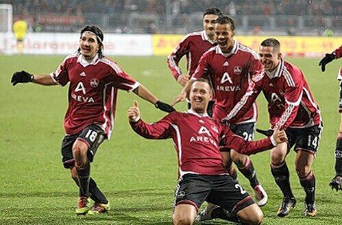Jubeln können sie prima, aber reicht's für die jungen Wilden vom 1. FC Nürnberg schon für die Europa League?