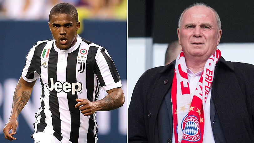 Douglas Costa spricht offen über seinen Abschied vom FC Bayern und die sehr persönliche Kritik von Präsident Uli Hoeneß (rechts).