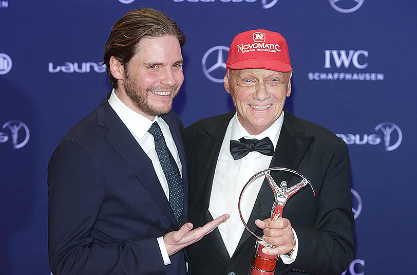 Daniel Brühl (l.) und Niki Lauda