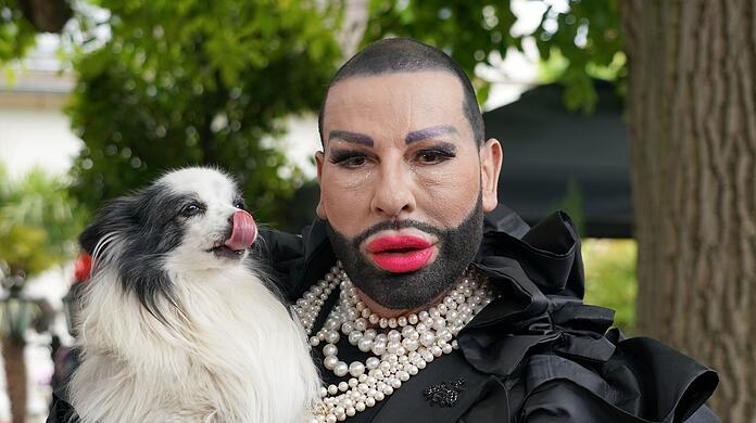 Harald Glööckler und sein Hund Billy King