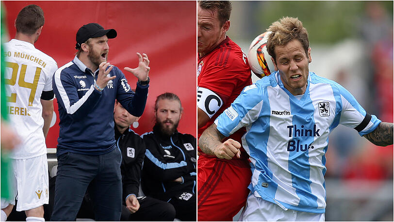 Löwen-Coach Daniel Bierofka (l.) warnt auch vor dem FC Pipinsried. Spielertrainer ist dort Fabian Hürzeler, der eineinhalb Jahre bei 1860 gespielt hat.