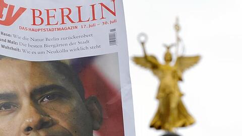 Obama wird seine Rede in Berlin vor der Siegessäule halten.