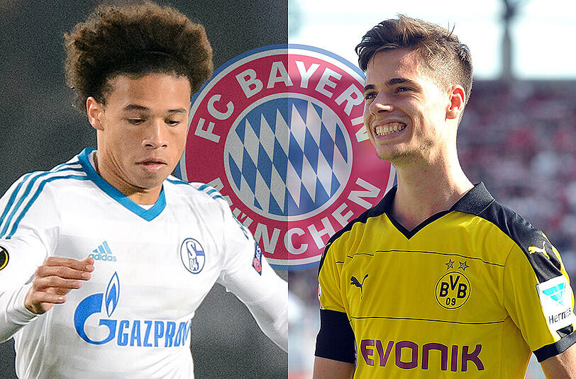Leroy Sané (l.) und Julian Weigl (r.) könnten 2016 für den FC Bayern spielen.