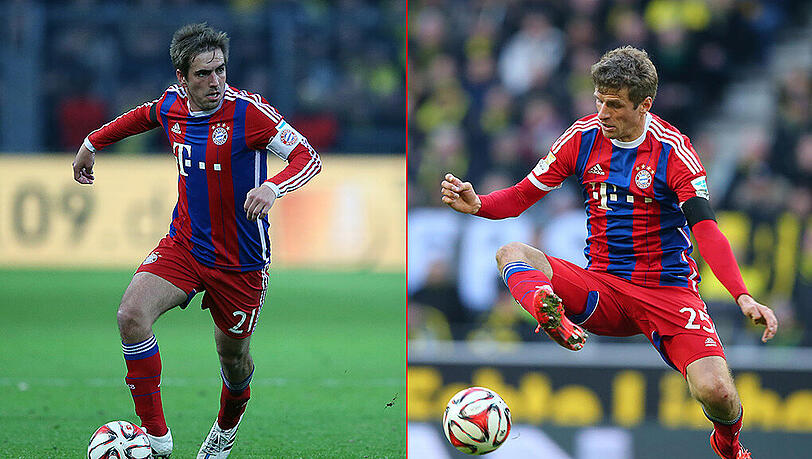 Zwei, die bei den Bayern vorangehen: Kapitän Philipp Lahm (l.) und Thomas Müller. Zwei, die bei den Bayern vorangehen: Kapitän Philipp Lahm (l.) und Thomas Müller.