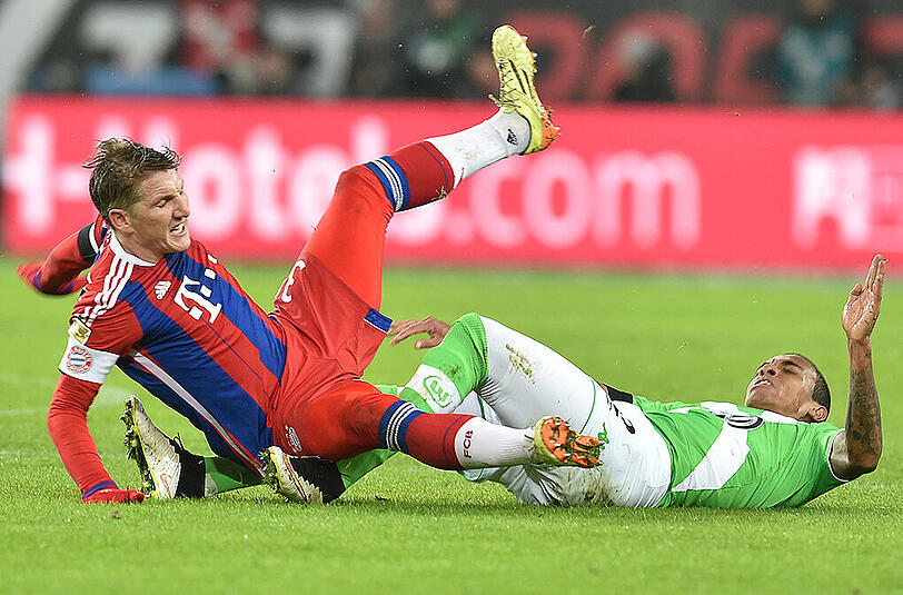 Bastian Schweinsteiger und der FC Bayern kamen gegen Wolfsburg unter die Räder.