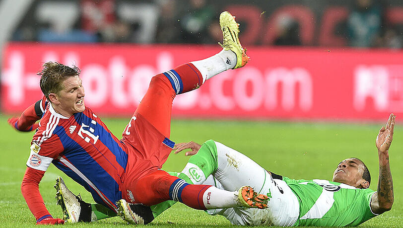 Bastian Schweinsteiger und der FC Bayern kamen gegen Wolfsburg unter die Räder. Bastian Schweinsteiger und der FC Bayern kamen gegen Wolfsburg unter die Räder.
