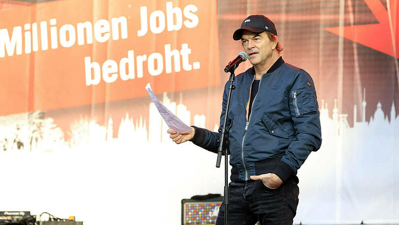 Campino bei der Demonstration zur Rettung der Veranstaltungswirtschaft. Campino bei der Demonstration zur Rettung der Veranstaltungswirtschaft.