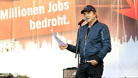 Campino bei der Demonstration zur Rettung der Veranstaltungswirtschaft.